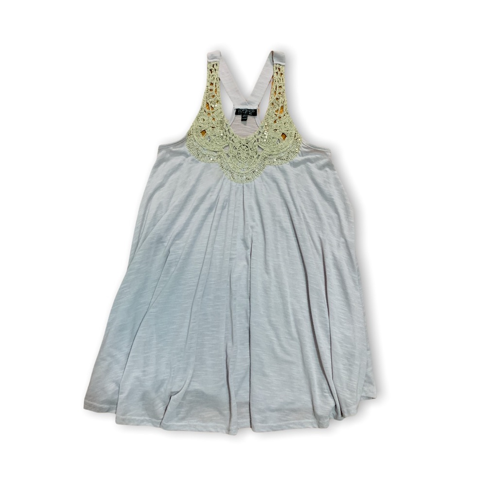 Topshop Sequin Collar Tank